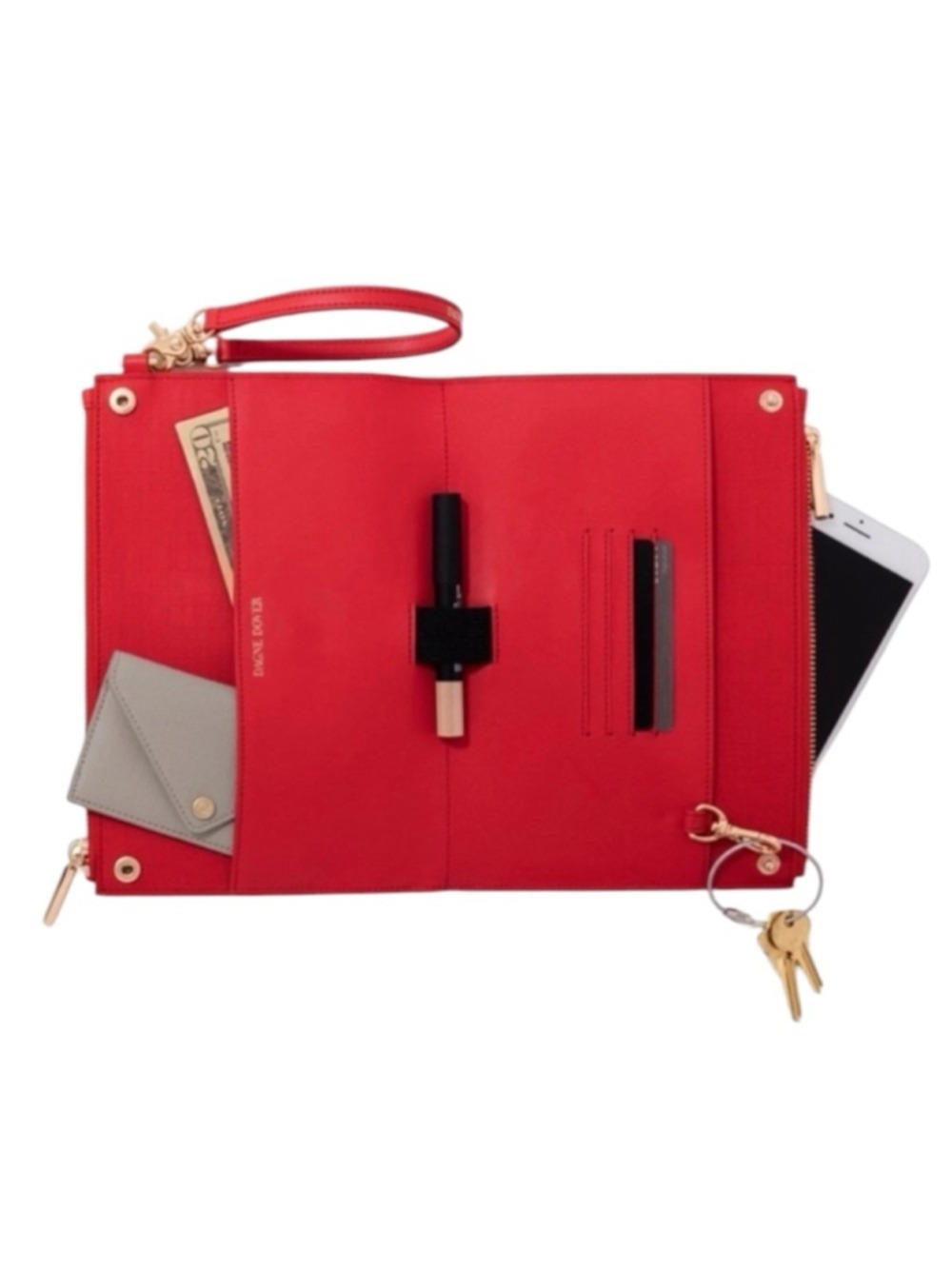 Dagne Dover Essentials Clutch Wallet Almost Red